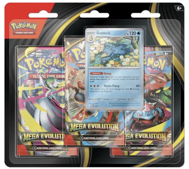 Pokémon Mega Evolution 3-Pack Blister – Golduck